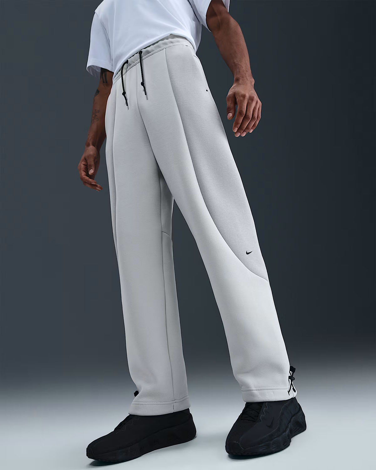 Nike-Tech-Fleece-Mens-Color-Block-Open-Hem-Pants-Light-Silver-Light-Smoke-Grey-Black-1