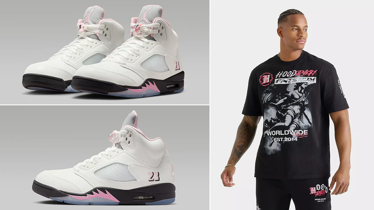 Streetwear to Match Air Jordan 5 Medium Soft Pink 35th Anniversary Sneakers