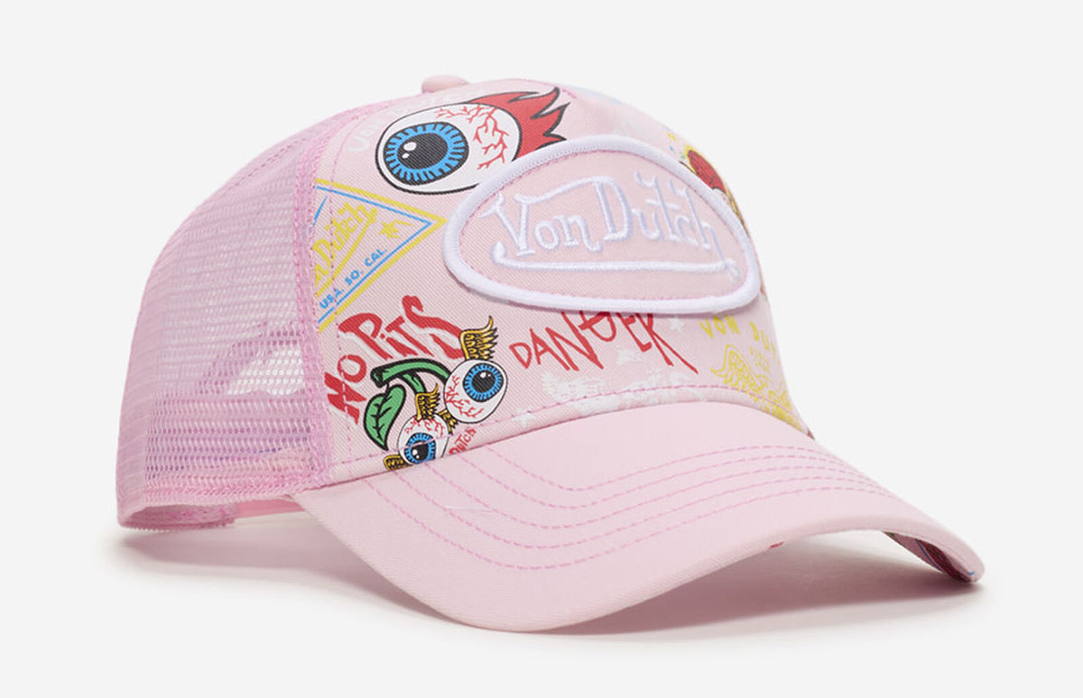 Von Dutch Multi Trucker Hat Pink