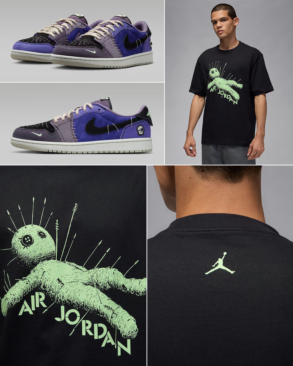 Zion Air Jordan 1 Low Voodoo Alternate Shoes and Shirt