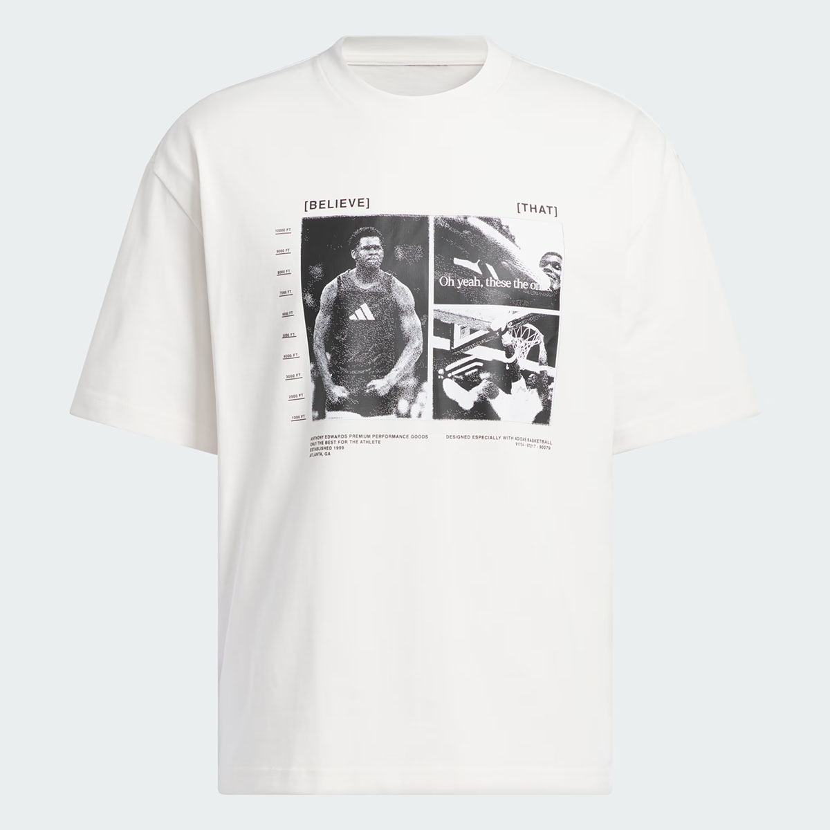 adidas Anthony Edwards 2 Mens Shirt White