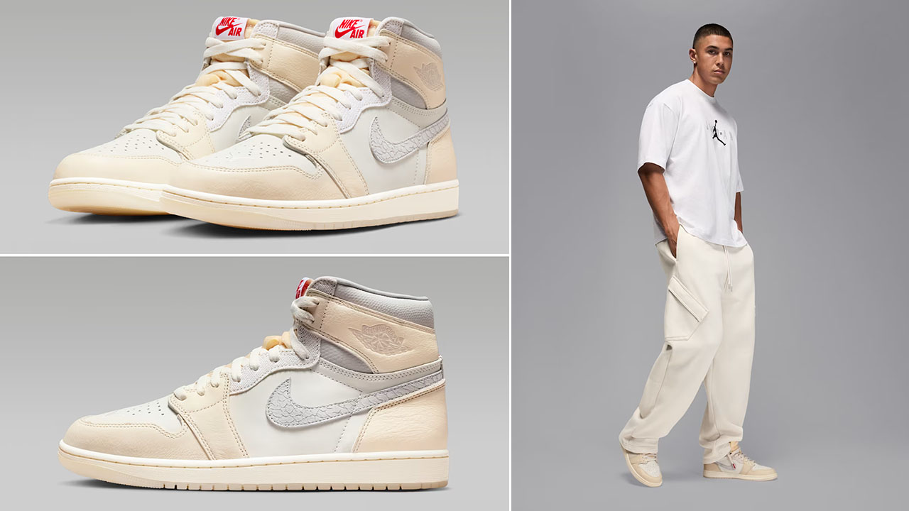 Air Jordan 1 High OG Sail Mens Sneakers Clothing Outfits