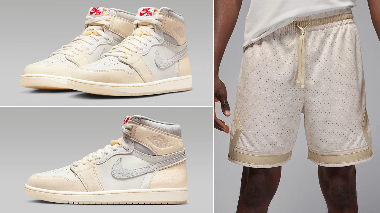 Air Jordan 1 High OG Sail x Jordan Diamond Shorts