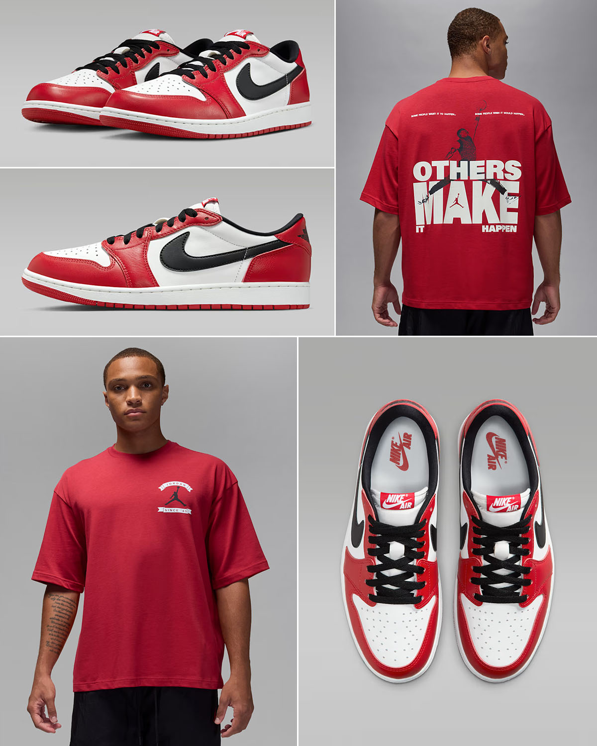 Air Jordan 1 Low OG Chicago 2025 Shoes and Shirt