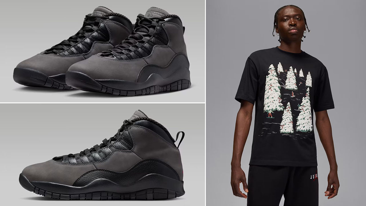 Air Jordan 10 Shadow 2025 x Jordan Brooklyn Mountainside T Shirt Outfit