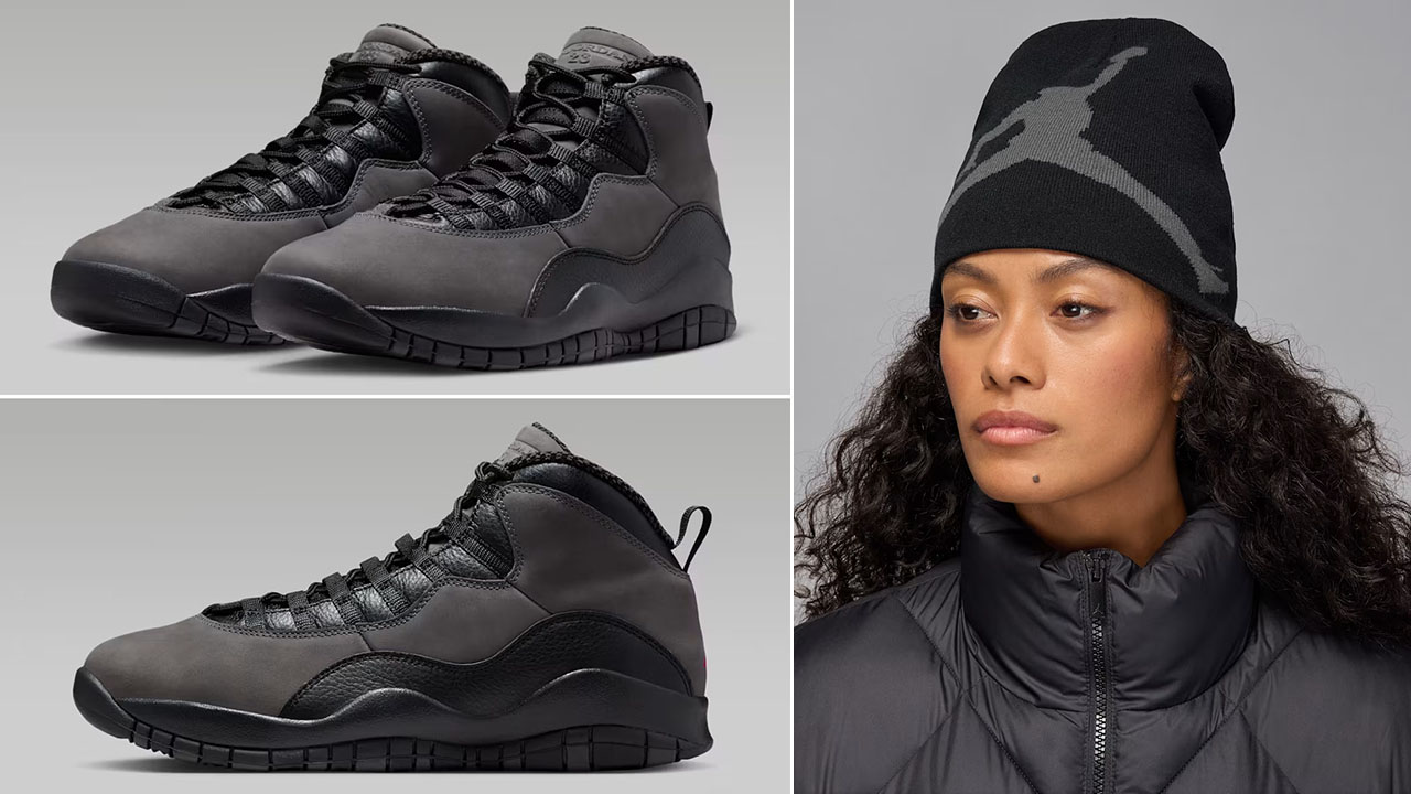 Air Jordan 10 Shadow 2025 x Jordan Brooklyn Peak Beanie Hat