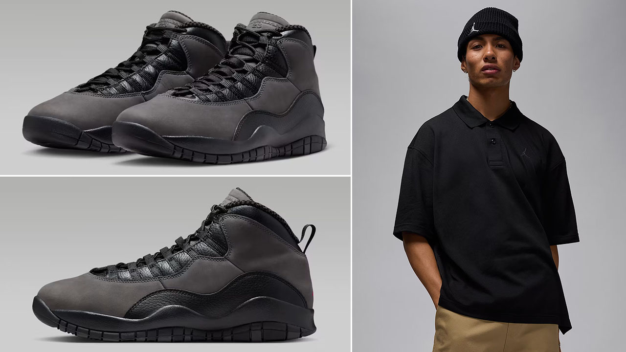 Air Jordan 10 Shadow 2025 x Jordan Brooklyn Polo Shirt Outfit