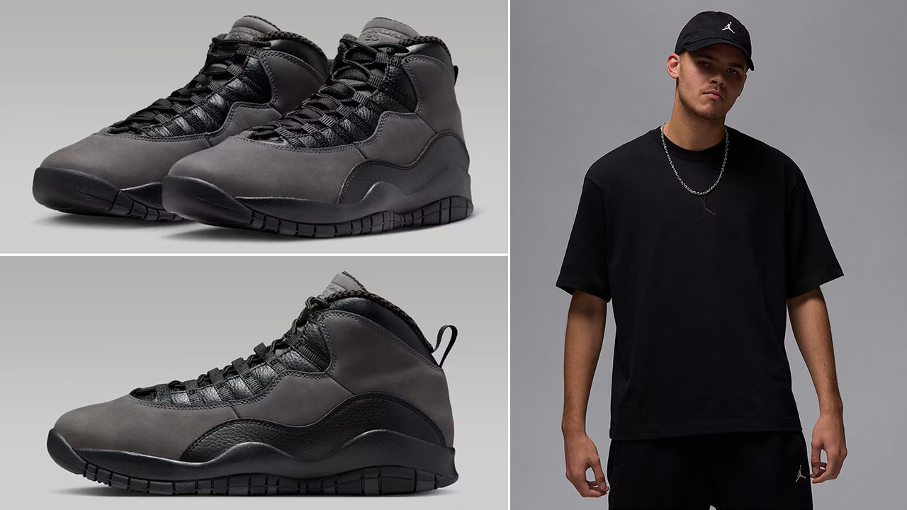 Air Jordan 10 Shadow 2025 x Jordan Flight Essentials Mens Oversized T Shirt Outfit