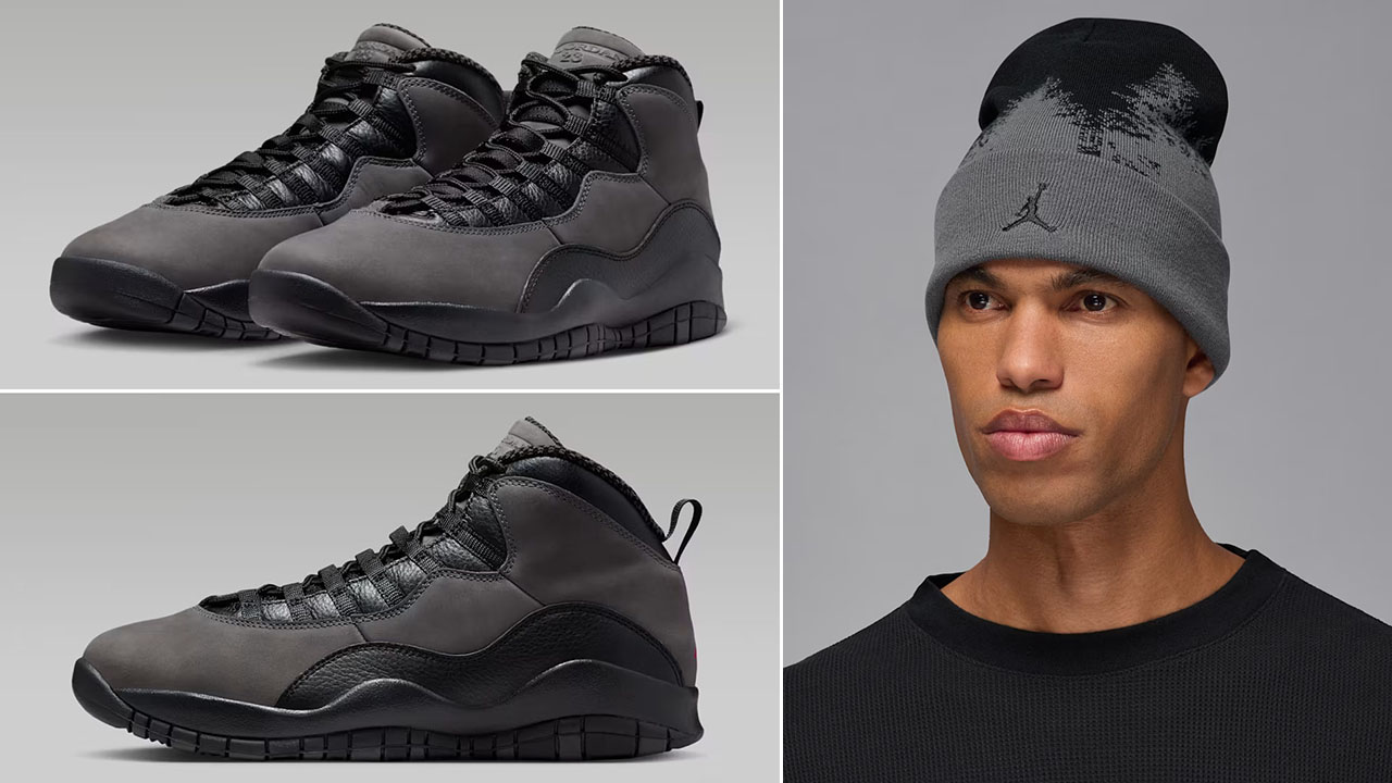 Air Jordan 10 Shadow 2025 x Jordan Peak Beanie Hat