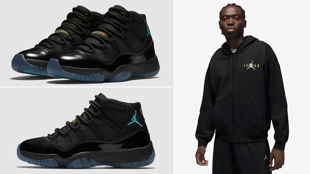 Air Jordan 11 Gamma 2025 Shoes x Jordan Brooklyn Oversized Mens Full Zip Hoodie Outfit