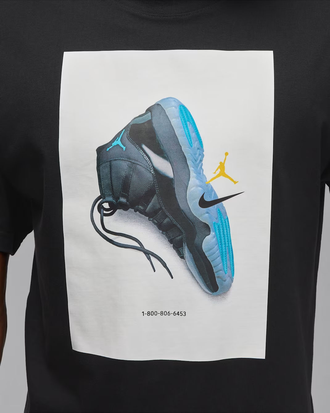 Air Jordan 11 Gamma Blue 2025 Mens Photo T Shirt Black 3