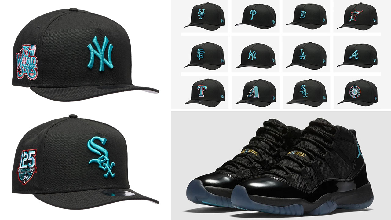 Air Jordan 11 Gamma Blue 2025 New Era A Frame Snapback Hats to Match Sneakers