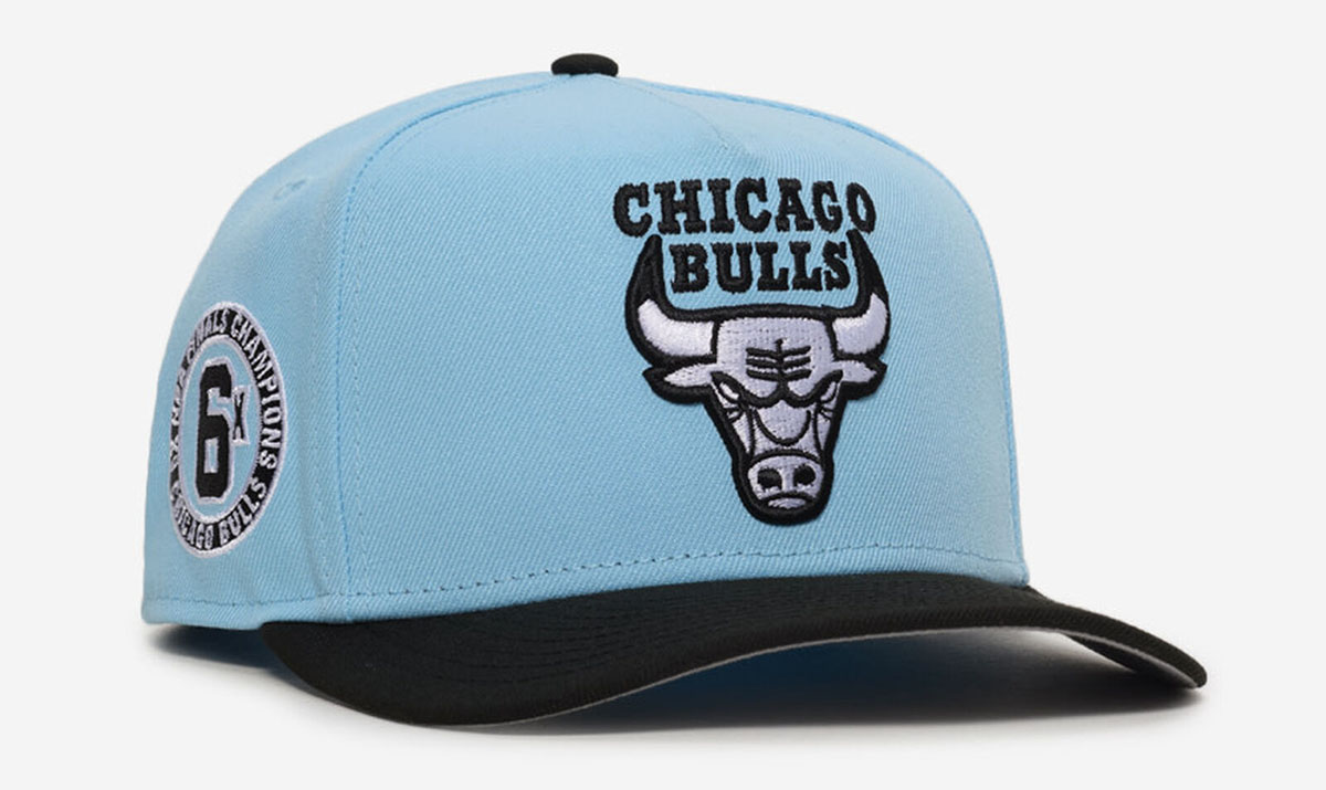Air Jordan 11 Gamma Blue 2025 New Era Chicago Bulls A Frame Snapback Hat