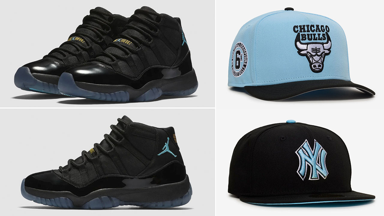 Air Jordan 11 Gamma Blue 2025 New Era Snapback and Fitted Hats to Match Sneakers
