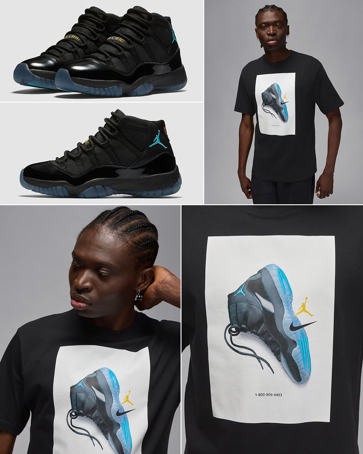 Air Jordan 11 Gamma Blue 2025 x Jordan Brooklyn AJ11 Photo T Shirt Outfit