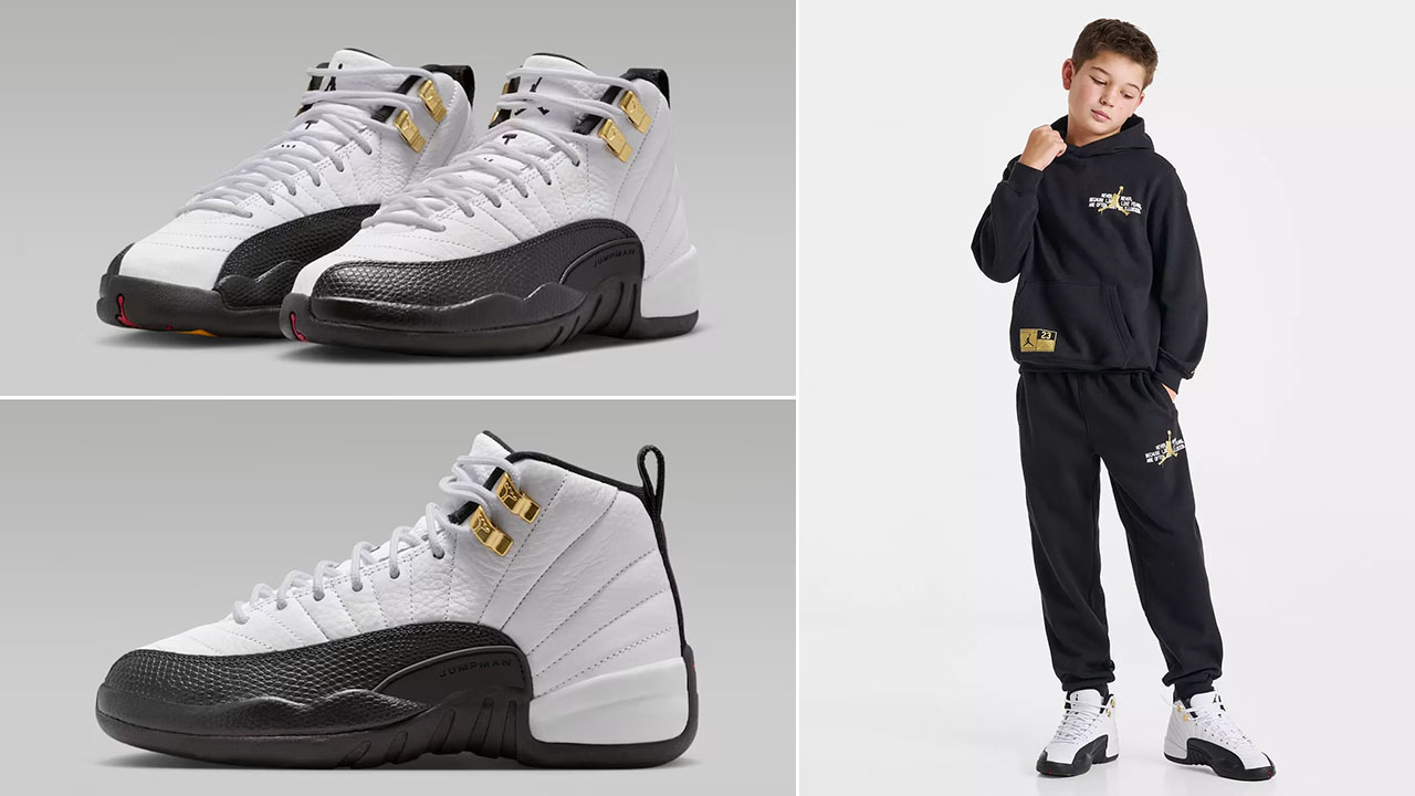 Air Jordan 12 Taxi 2025 Kids Shoes Clothing Outfits