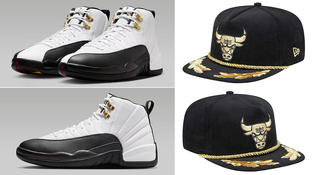Air Jordan 12 Taxi 2025 New Era Bulls Snapback Hat