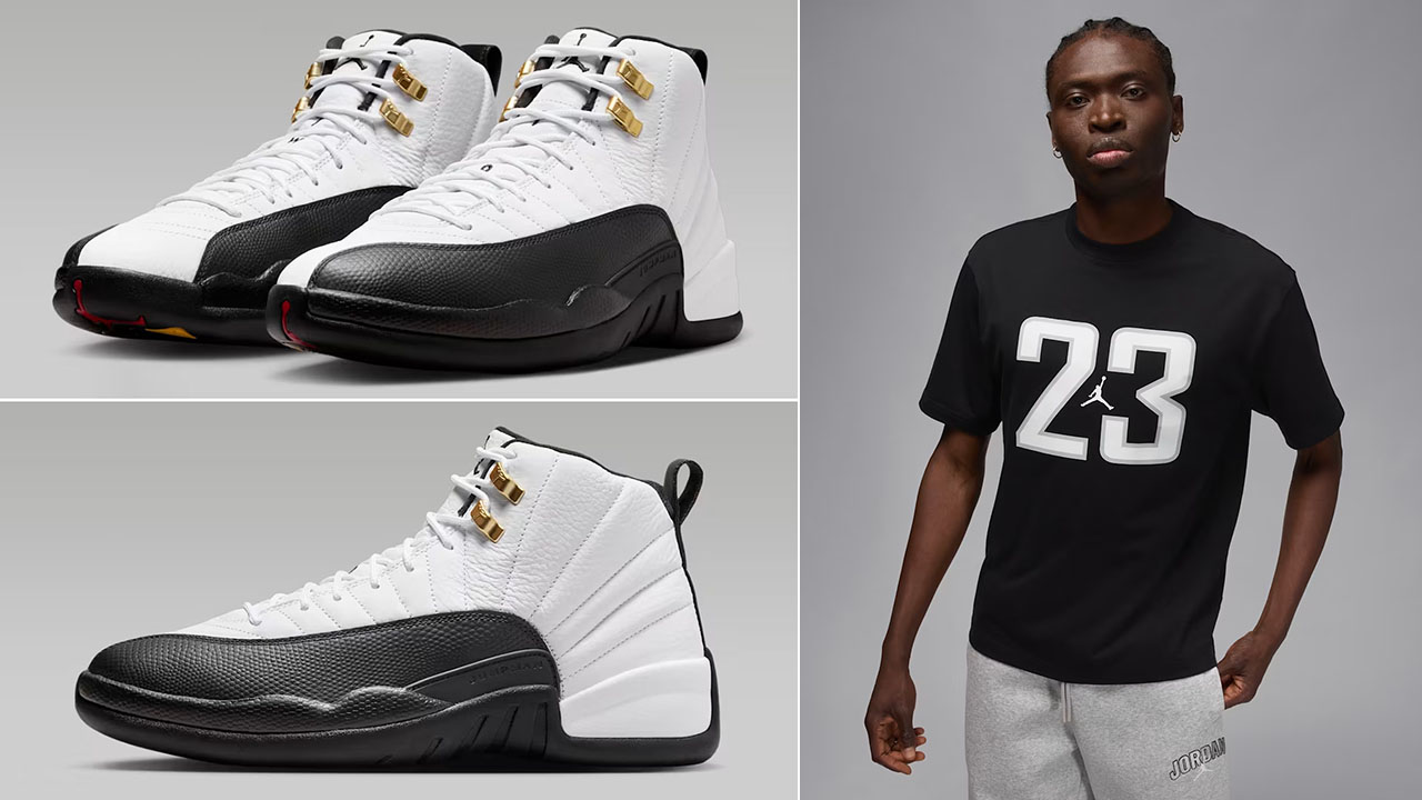 Air Jordan 12 Taxi 2025 x Jordan Brooklyn 23 Mens T Shirt Outfit