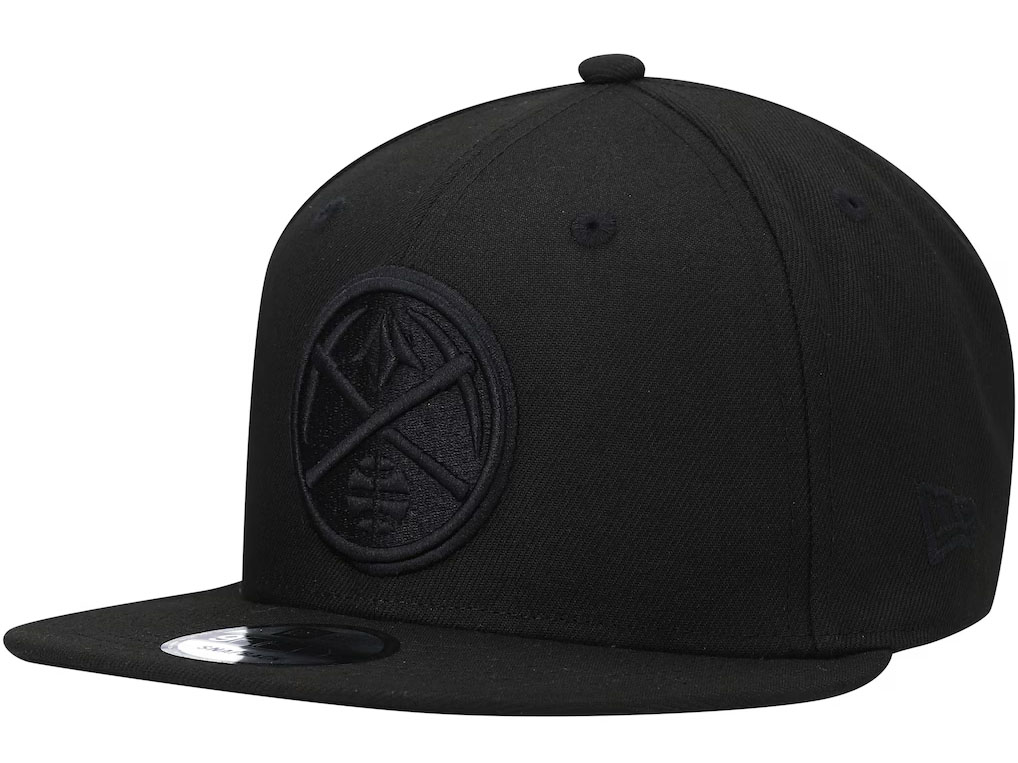 Air Jordan 4 Black Cat 2025 New Era Denver Nuggets Black Snapback Hat