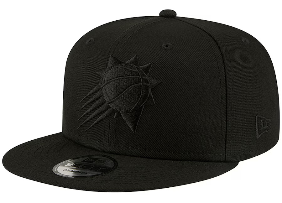 Air Jordan 4 Black Cat 2025 New Era Phoenix Suns Black Snapback Hat