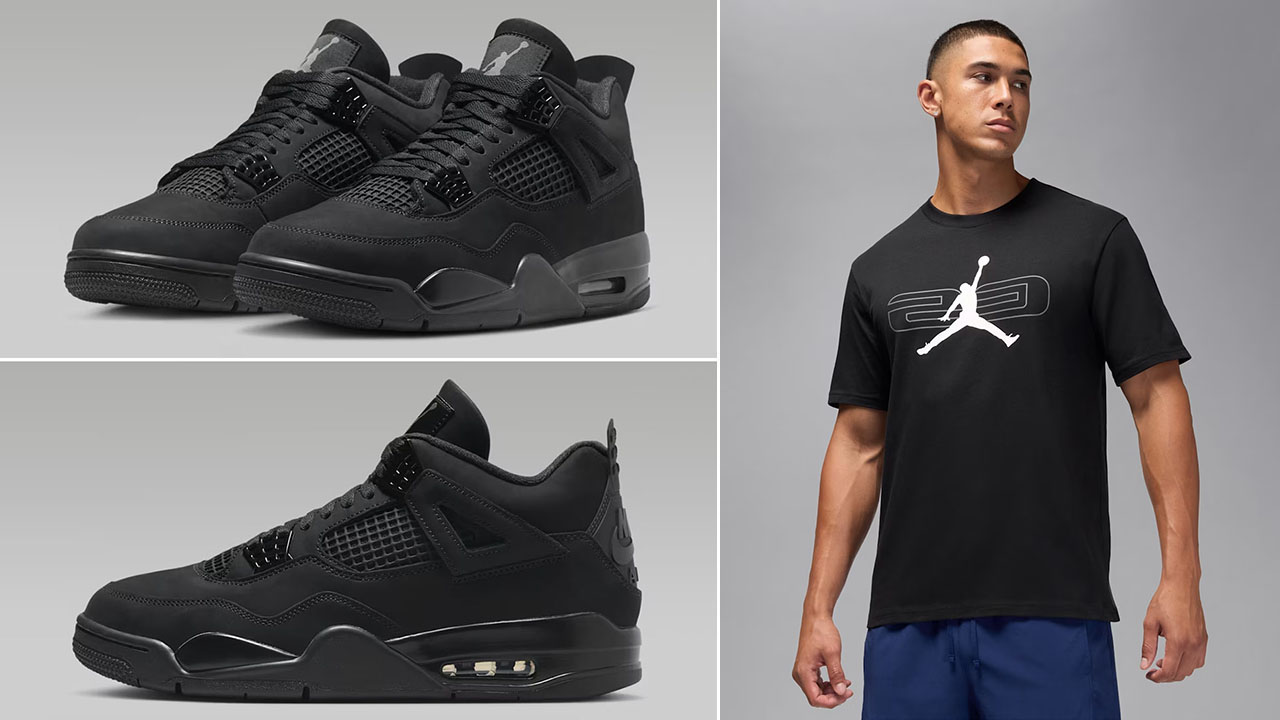 Air Jordan 4 Black Cat 2025 x Jordan Sport Crossover Mens T Shirt Outfit