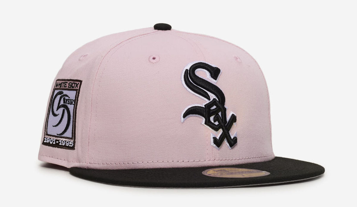 Air Jordan 5 Medium Soft Pink 35th Anniversary New Era Chicago White Sox Fitted Cap 59FIFTY Hat
