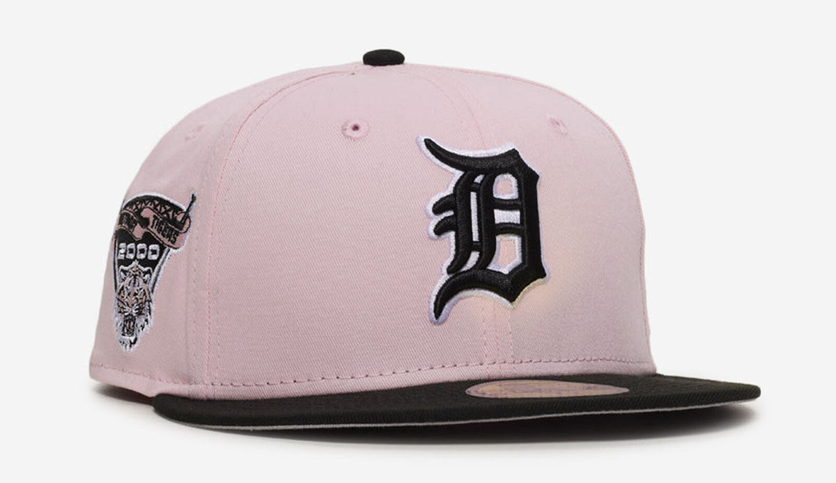 Air Jordan 5 Medium Soft Pink 35th Anniversary New Era Detroit Tigers Fitted Cap 59FIFTY Hat