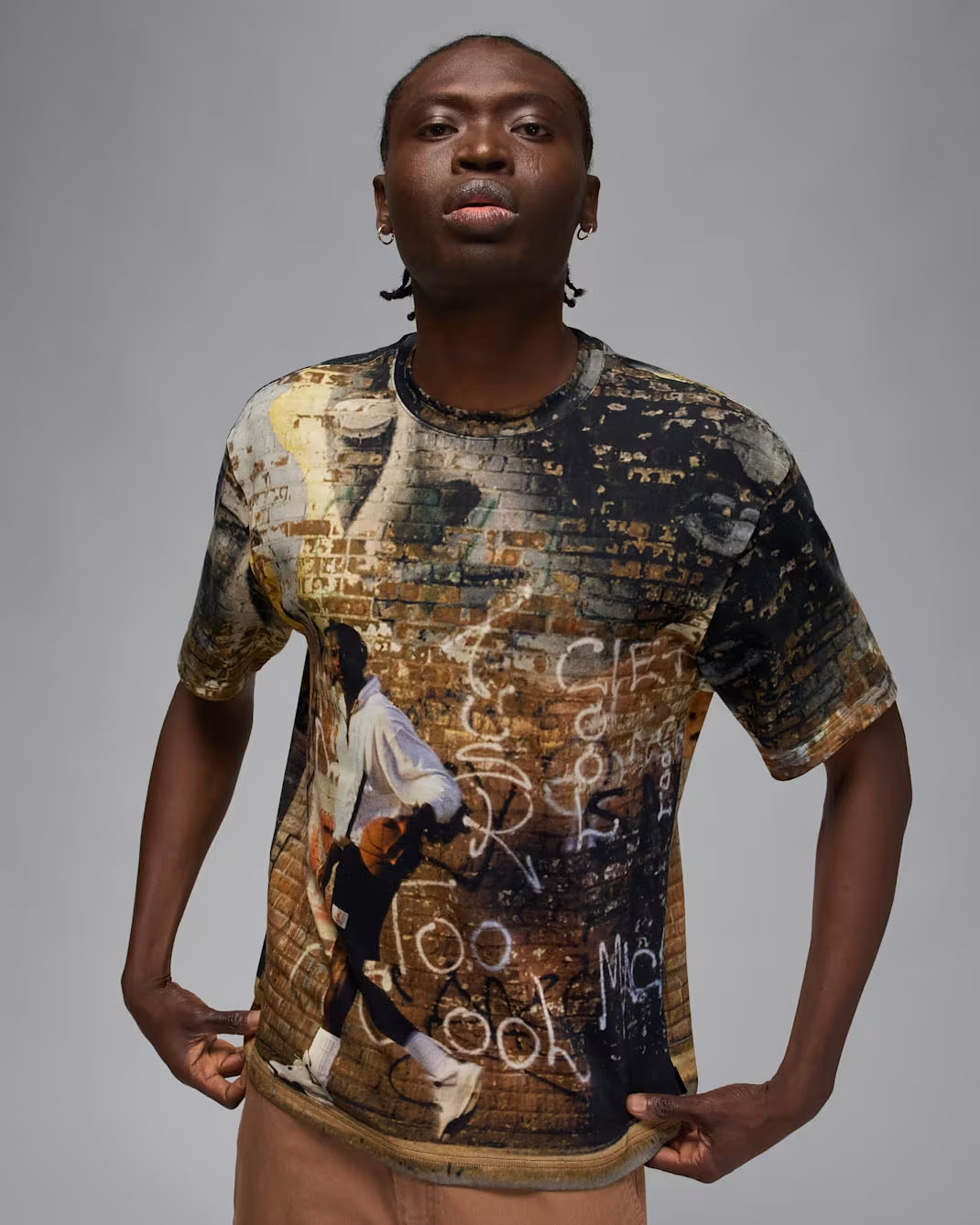 Air Jordan 85 Mens T Shirt Off Noir Sail Brown 1