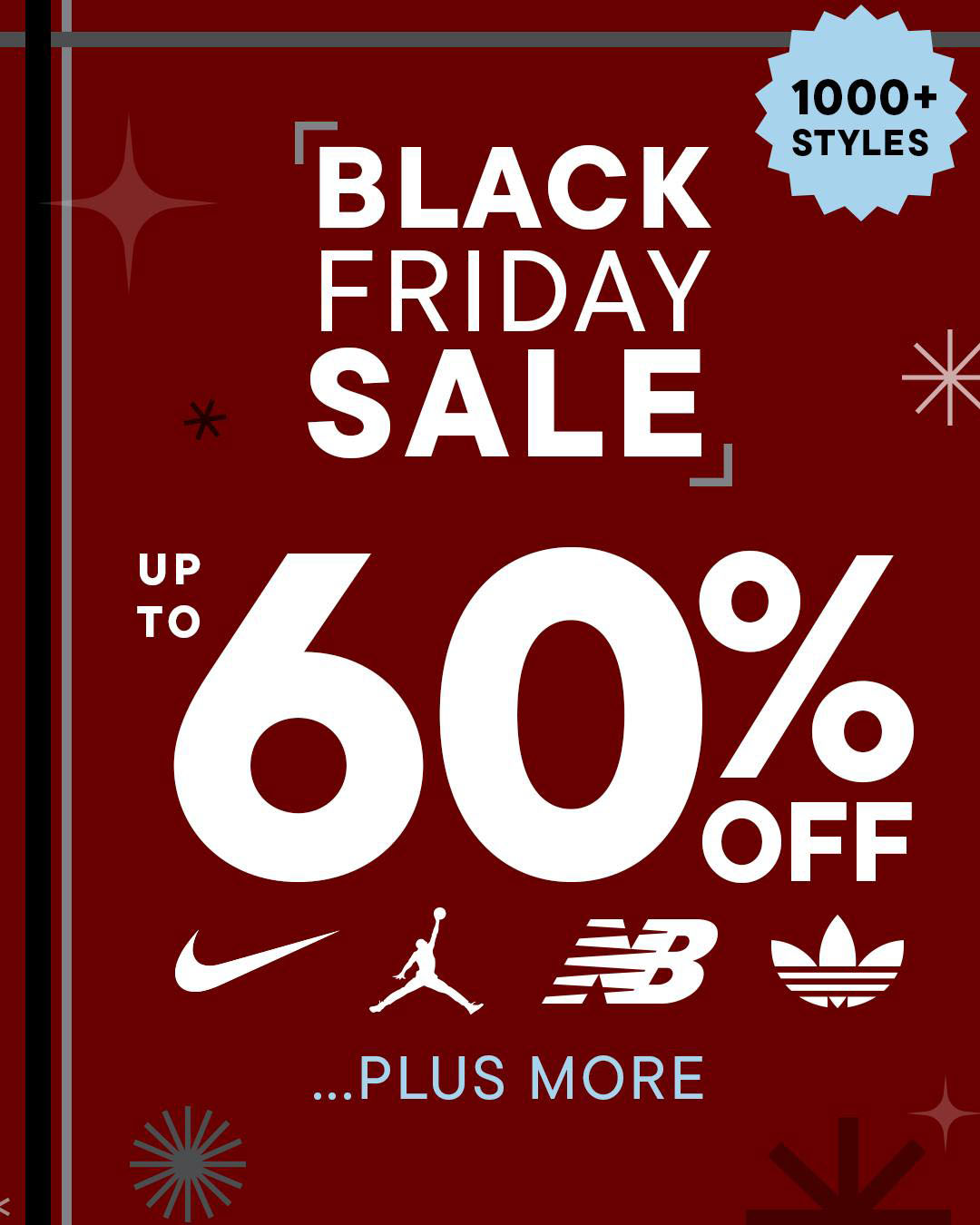 Champs Sports Black Friday 2025 Sale Sneakers Sportswear Nike Jordan Adidas New Balance Deals