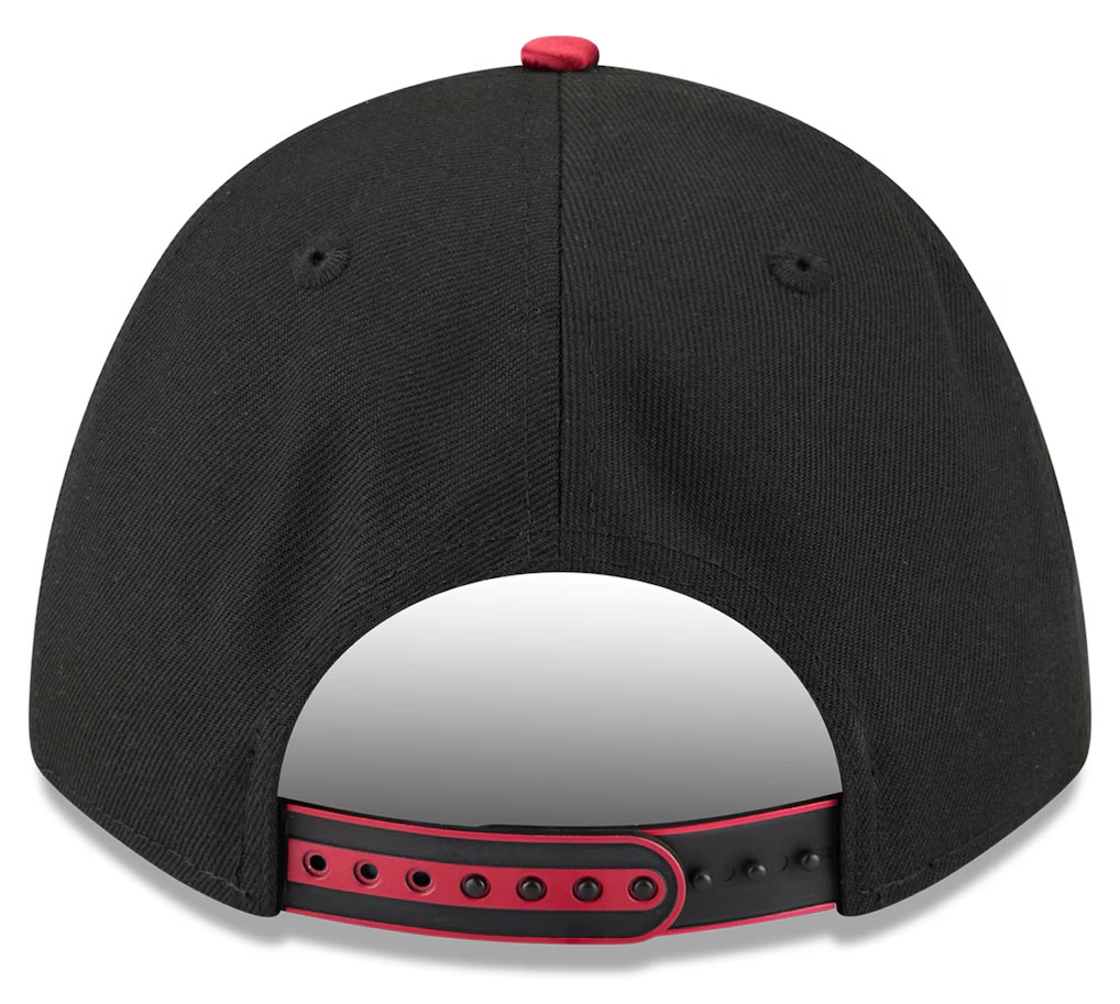 Chicago Bulls New Era 2025 NBA Tip Off M Crown A Frame 9FORTY Adjustable Hat White Black Red 4