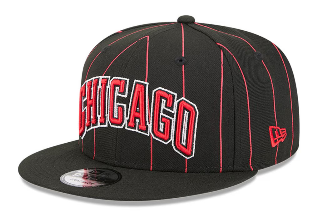 Chicago Bulls New Era Jersey Hook Statement Edition 9FIFTY Snapback Hat Black Red 2