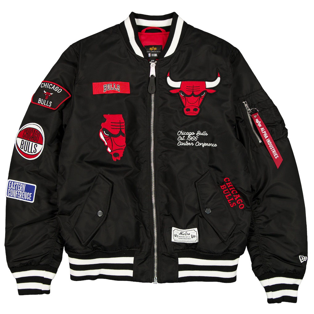 Chicago Bulls New Era x Alpha Industries Full Zip Bomber Jacket