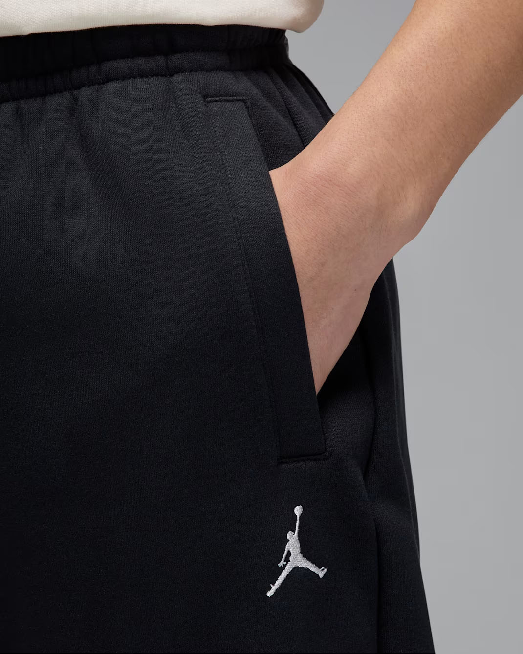 Jordan Brooklyn Fleece Mens Oversized Pants Black Sail 1