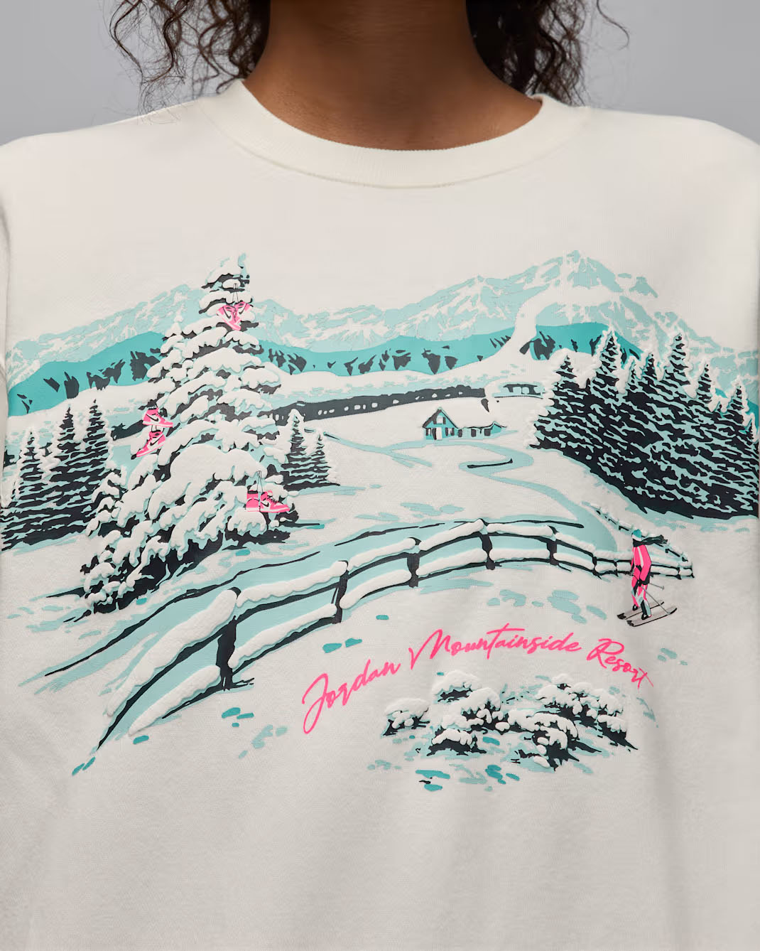 Jordan Brooklyn Fleece Womens Holiday 2025 Mountainside Sail Crew Neck Sweatshirt 2