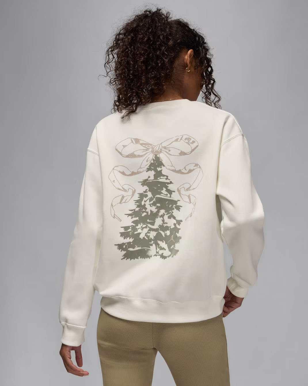 Jordan Brooklyn Fleece Womens Holiday 2025 Sail Crew Neck Sweatshirt 2