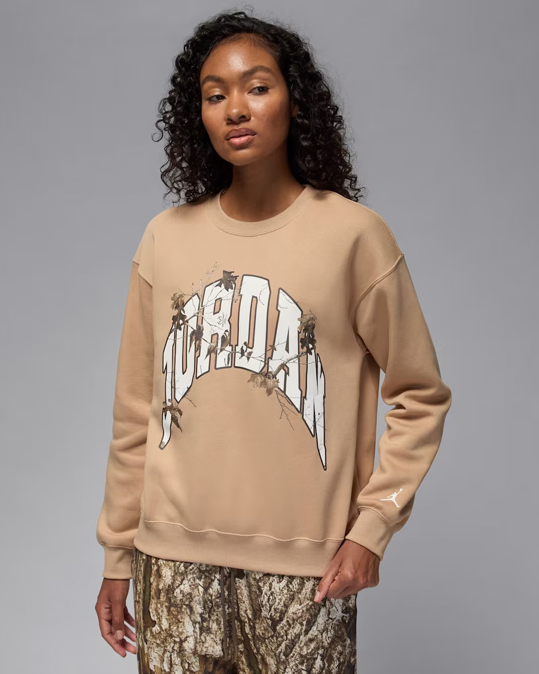 Jordan Brooklyn Fleece Womens Realtree Crew Neck Sweatshirt Hemp