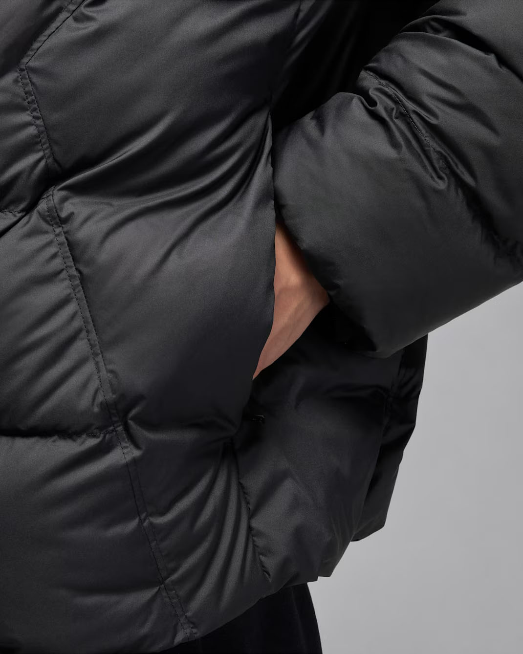 Jordan Brooklyn Mens Therma Fit Puffer Jacket Black White 6