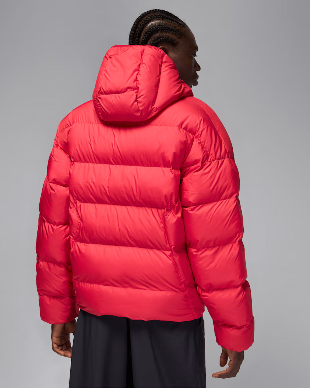 Jordan Brooklyn Mens Therma Fit Puffer Jacket Gym Red Black 2