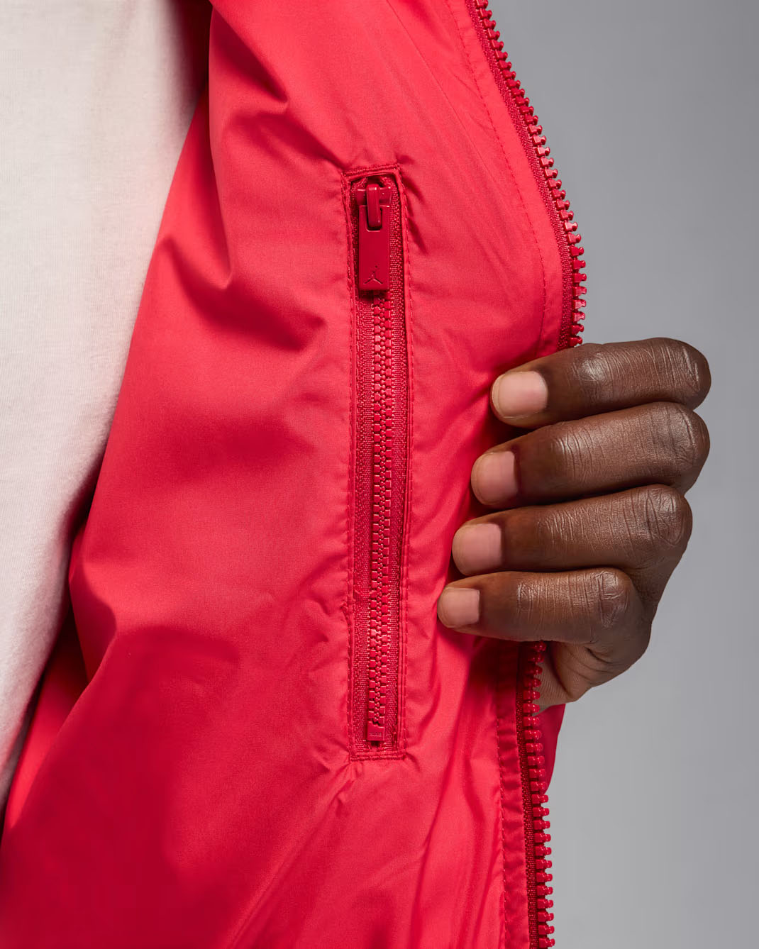 Jordan Brooklyn Mens Therma Fit Puffer Jacket Gym Red Black 5