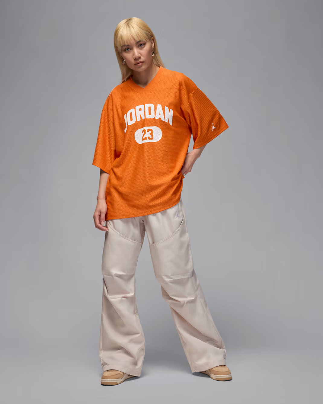 Jordan Brooklyn Women's Pants Light Orewood Brown Outfit