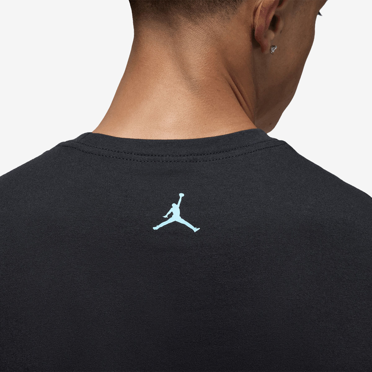 Jordan Dri Fit Sport Mens Graphic T Shirt Black Gamma Blue 2
