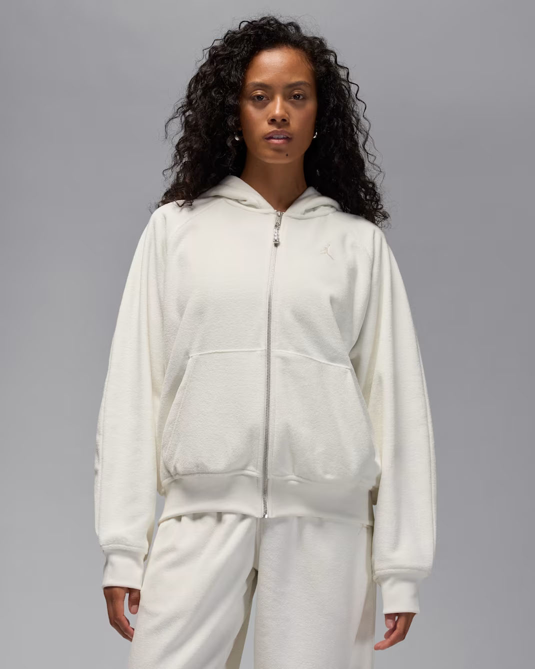 Jordan Flight Fleece Womens Full Zip Hoodie Sail 1
