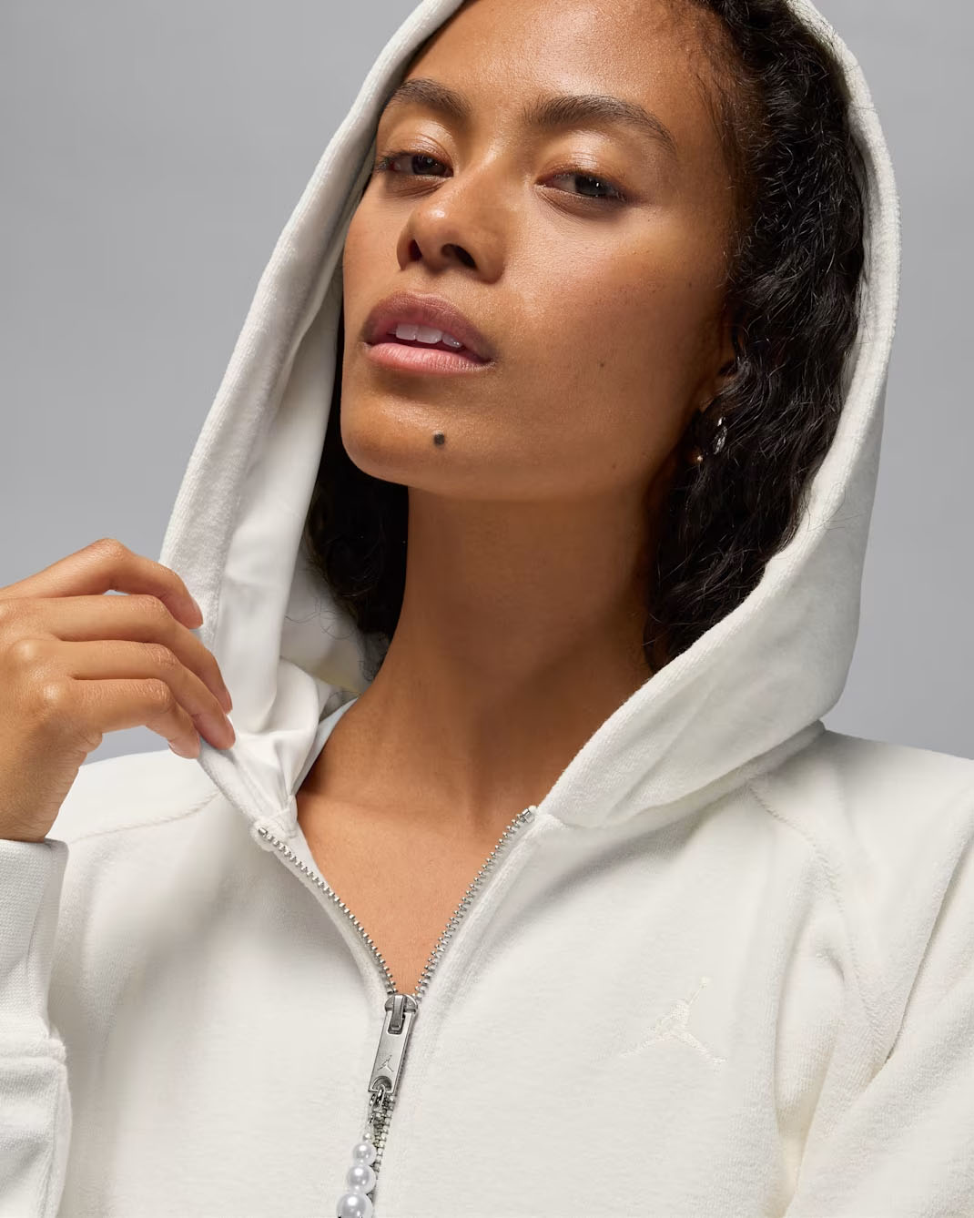 Jordan Flight Fleece Womens Full Zip Hoodie Sail 3