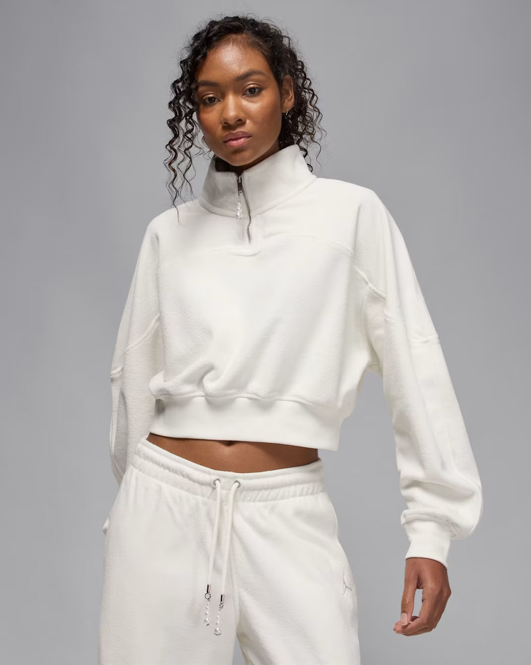 Jordan Flight Fleece Womens Quarter Zip Top Sail 1