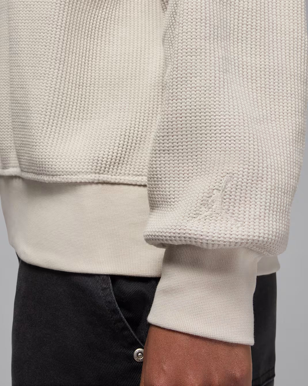 Jordan Flight Womens Long-Sleeve Waffle Top Light Orewood Brown 2