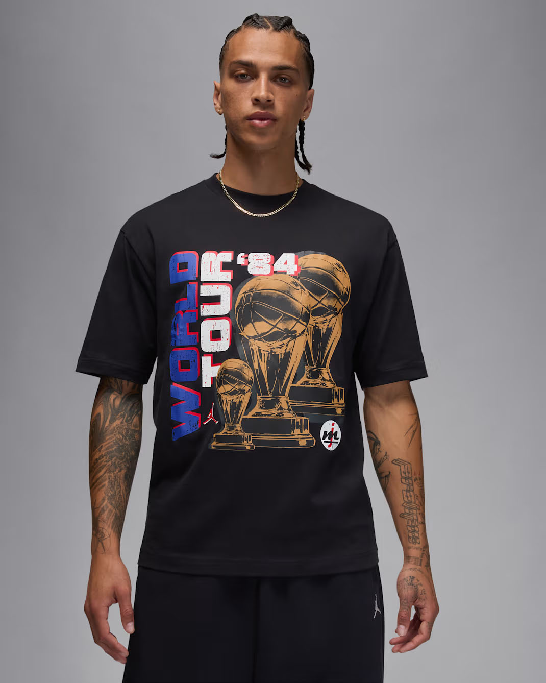 Jordan Mens World Tour 84 T Shirt Black 1