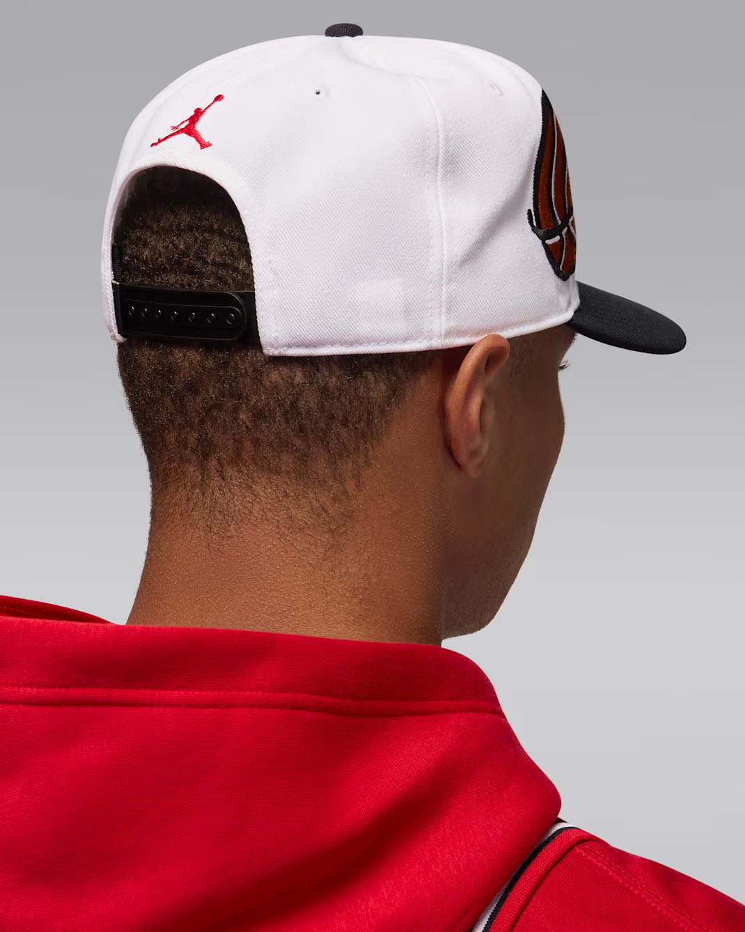 Jordan Pro Structured Snapback Hat White Black Red Blue 4