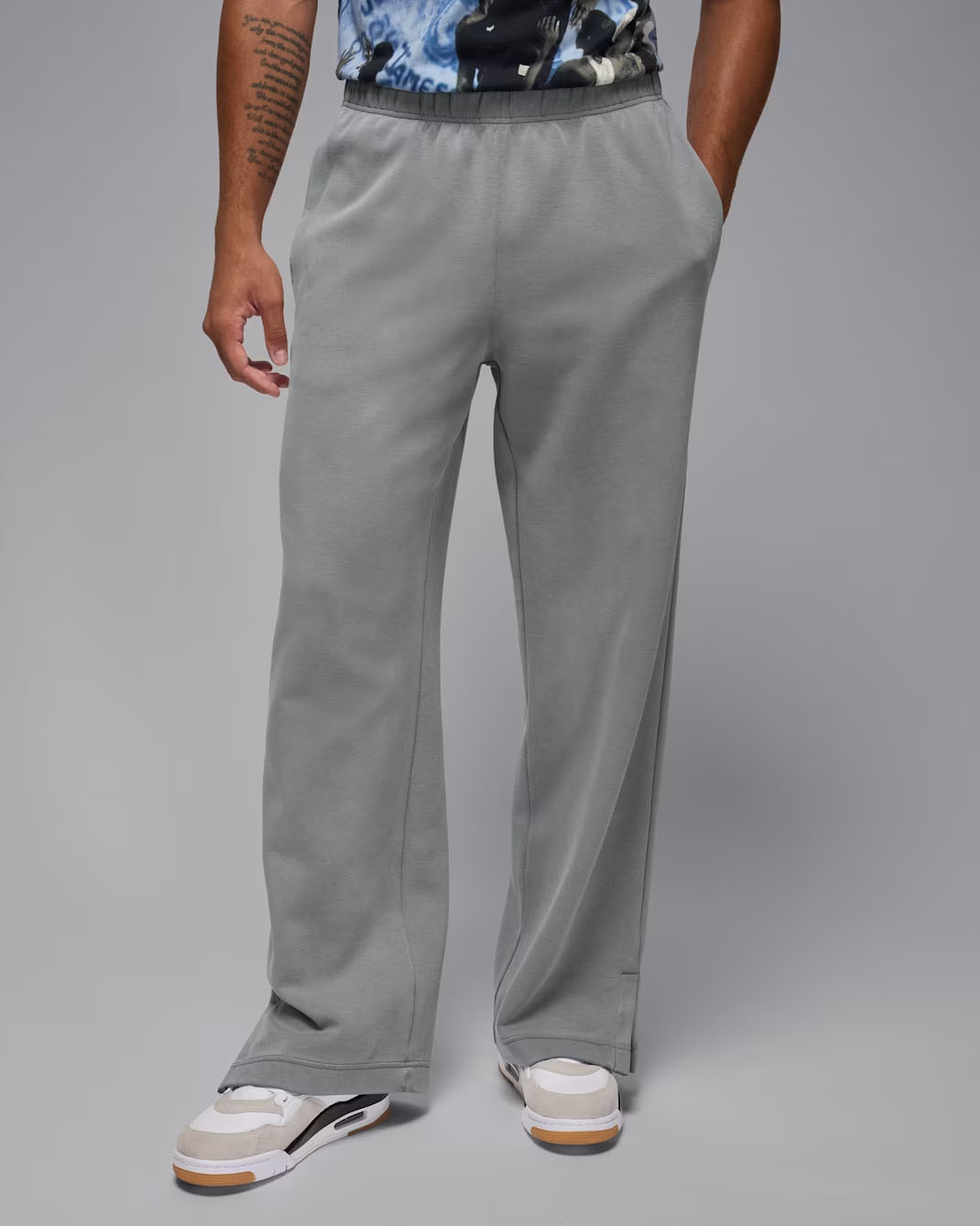 Jordan Tatum Hoop Fleece Mens Dri Fit Pants Smoke Grey 1