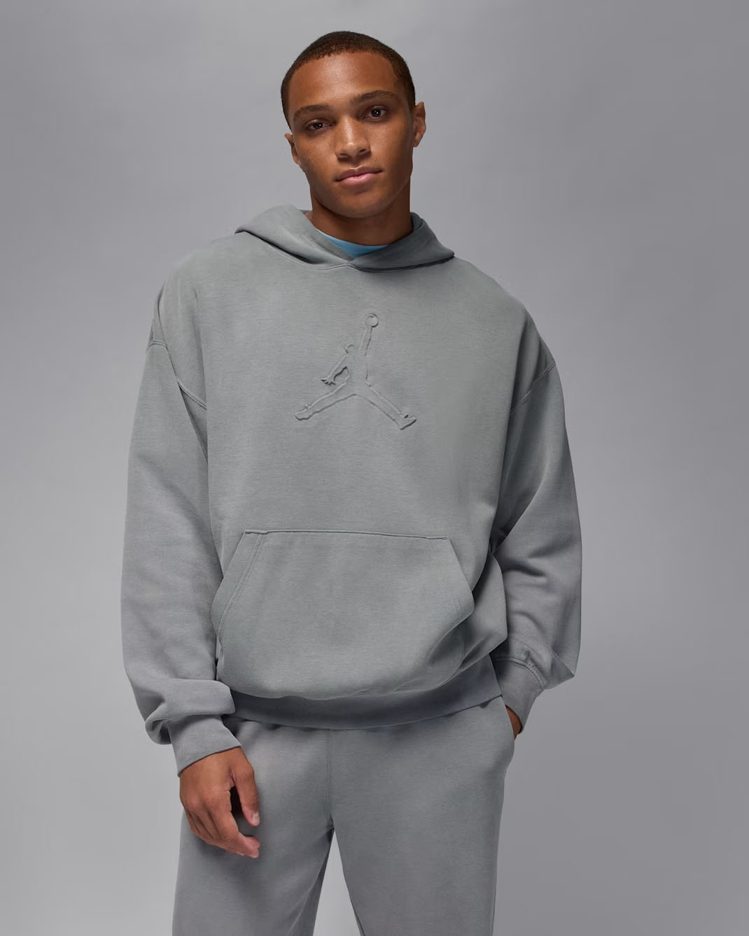 Jordan Tatum Hoop Fleece Mens Dri Fit Pullover Hoodie Smoke Grey 1