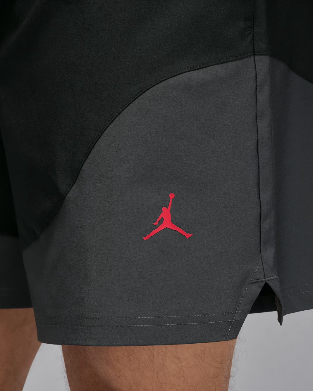 Jordan Tatum Mens Woven Basketball Shorts Black Anthracite Red 3